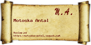 Motoska Antal névjegykártya
